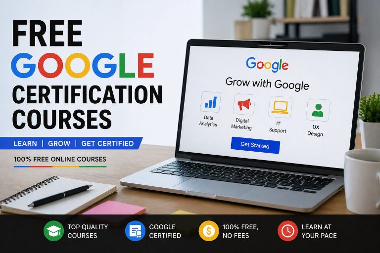 Free certification courses by Google