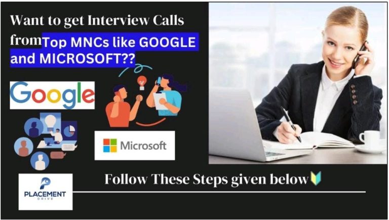 Get Interview calls from Google and Microsoft