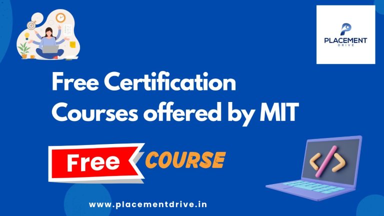 FREE Certification Courses Offered By MIT