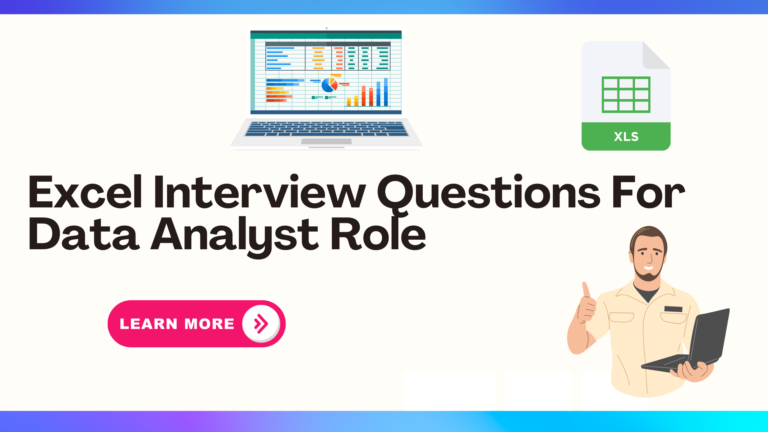 Excel Interview Questions For Data Analyst Role