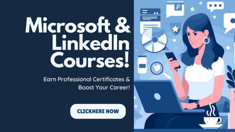 Earn FREE Professional Certificates with Microsoft and LinkedIn!