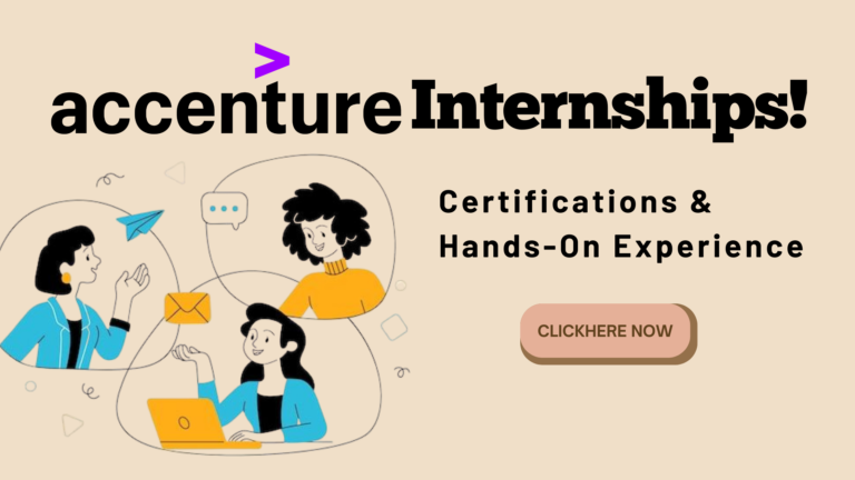 Boost Your Career with Free Virtual Internships by Accenture! Take a step towards your dream job with these FREE virtual internship programs by Accenture. Designed to provide real-world insights, these internships help you build the skills you need to thrive in technology, consultancy, and development roles.