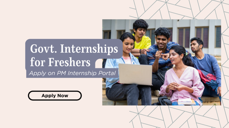 Government-Backed Internships for Students and Freshers