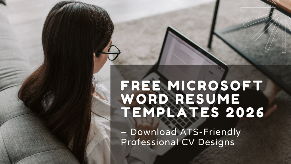 Free Microsoft Word Resume Templates 2026 – Download ATS-Friendly ...