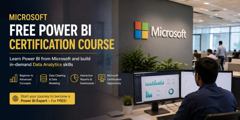 𝗠𝗶𝗰𝗿𝗼𝘀𝗼𝗳𝘁 𝗙𝗥𝗘𝗘 𝗣𝗼𝘄𝗲𝗿 𝗕𝗜 𝗖𝗲𝗿𝘁𝗶𝗳𝗶𝗰𝗮𝘁𝗶𝗼𝗻 𝗖𝗼𝘂𝗿𝘀𝗲